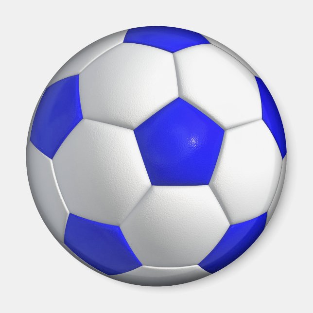 Blue Soccer Ball Magnet (Front)
