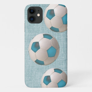 Blue Soccer Ball Soccer Player Art Phone Case