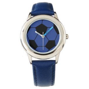 Blue Soccer Ball Wrist Watch