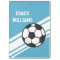 Blue Soccer Coach Personalised Clipboard