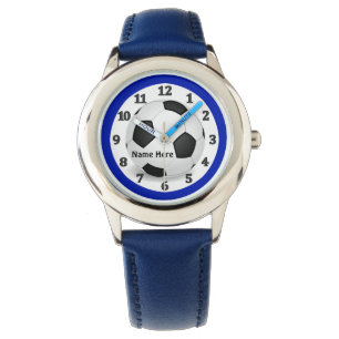 Blue Soccer Watches for Kids with their NAME