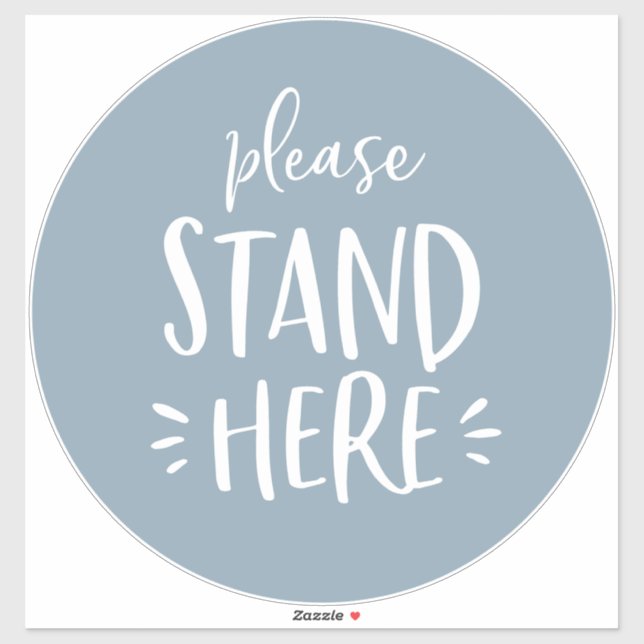 Blue Social Distancing Covid-19 Large Floor Marker (Sheet)