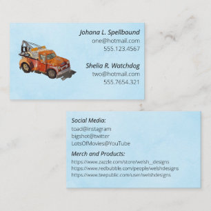 Blue Social introduction calling card-wrecker Business Card