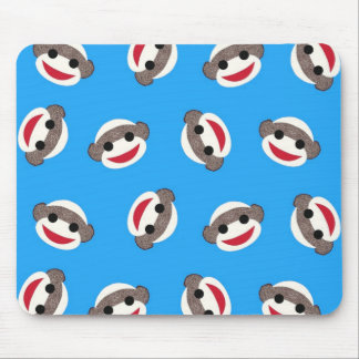Blue Sock Monkey Boy Mouse Mat