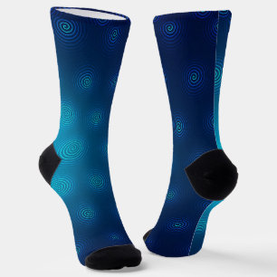 Blue socks with a black toe cap