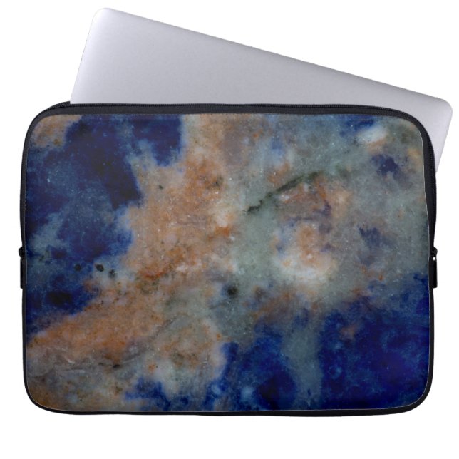 Blue Sodalite Close Up Laptop Sleeve (Front)