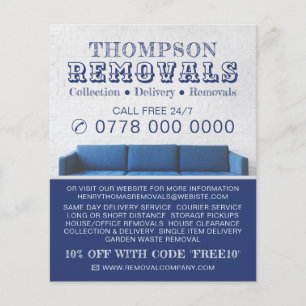 Blue Sofa, Removal Company Advertising Flyer