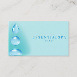 Blue sOFT Spiritual Water drops reiki yoga zen Business Card