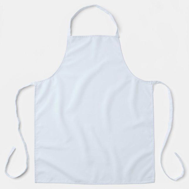 Blue Soft White Pastel Solid Colour Apron (Front)