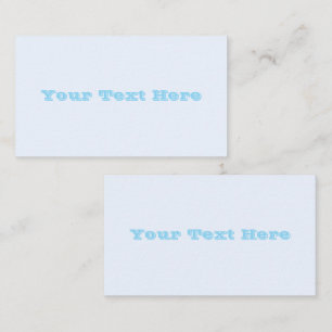 Blue Soft White Pastel Solid Colour Business Card