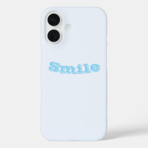 Blue Soft White Pastel Solid Colour iPhone 16 Case