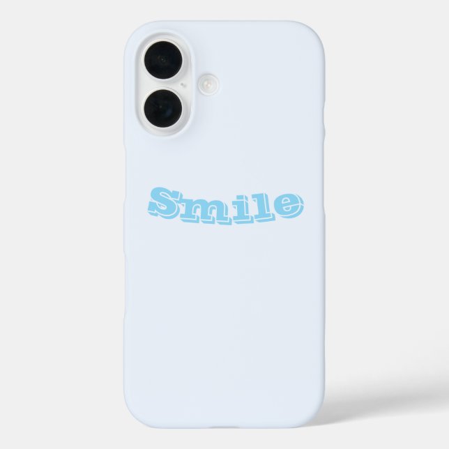 Blue Soft White Pastel Solid Colour Case-Mate iPhone Case (Back)