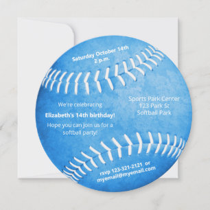 Blue softball sports related party announcement
