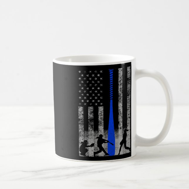 Blue Softll Flag Shirt - Blue T Softll Flag  Coffee Mug (Right)