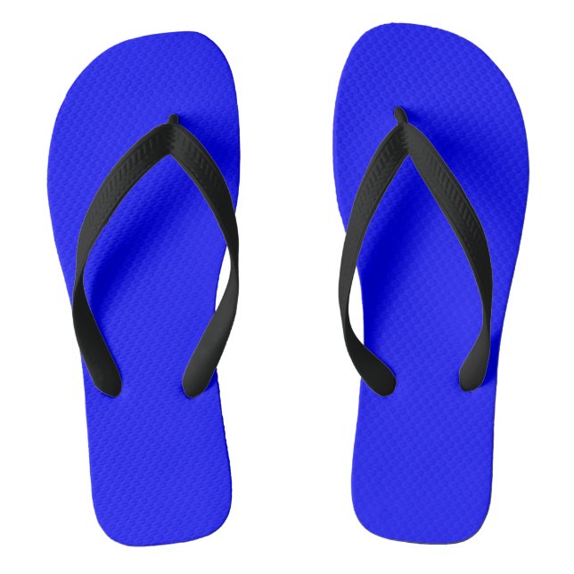 Blue  (solid colour)   flip flops (Footbed)