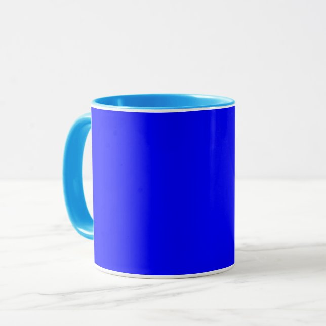 Blue  (solid colour)   mug (Front Left)