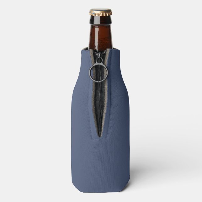 Blue Solid Colour Personalise Bottle Cooler (Bottle Back)
