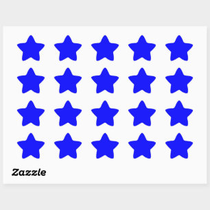 Blue (solid colour) star sticker