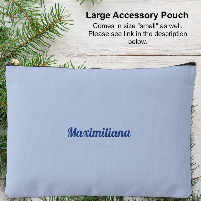 Blue - Solid Large Accessory Pouch (Blue - Solid Large Accessory Pouch by Leapfroglisics Shop)