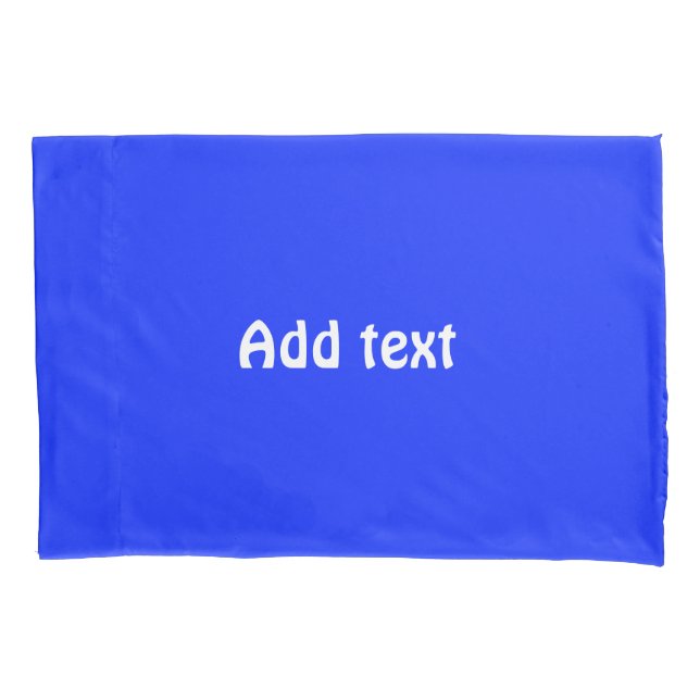 Blue solid plain pillowcase (Front)