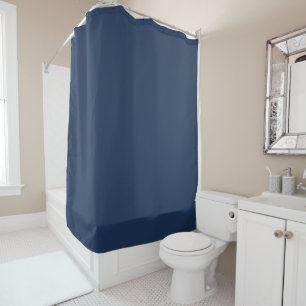 blue solid shower curtain
