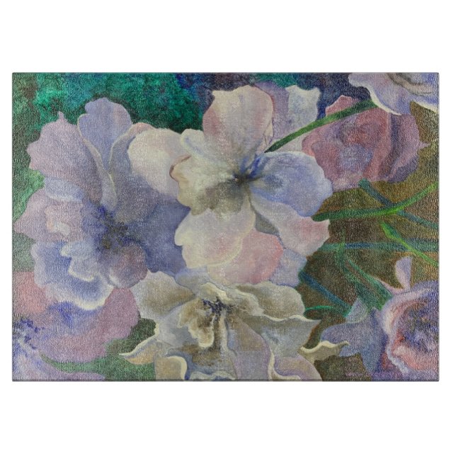 Blue Soliloquy Glass Cutting Board (Front)