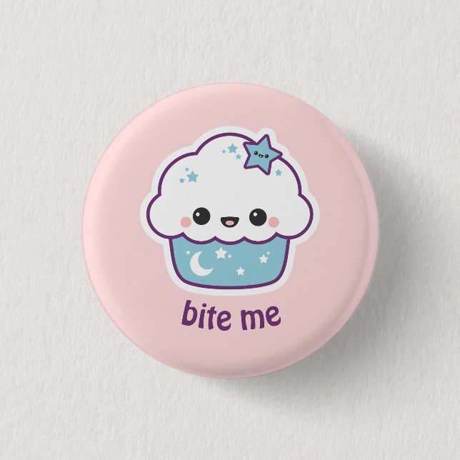 Blue Space Cake 3 Cm Round Badge (Front)