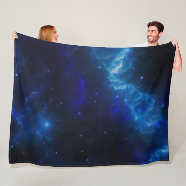 BLUE SPACE FLEECE BLANKET (In Situ)