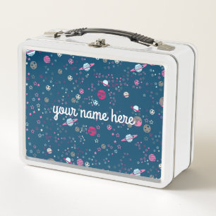 Blue Space Personalised Lunch Box