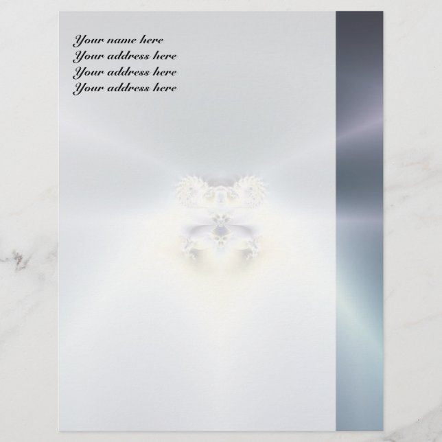 Blue Space Personalized Letterhead (Front)