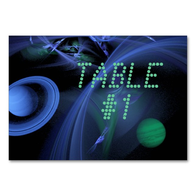 Blue Space Table Number (Front)