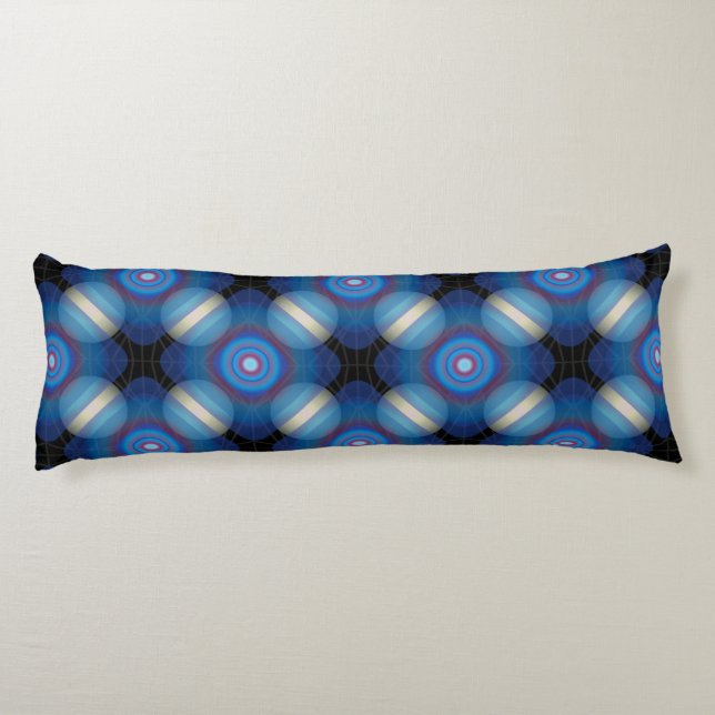 Blue Spacey Geometric Body Cushion (Back)