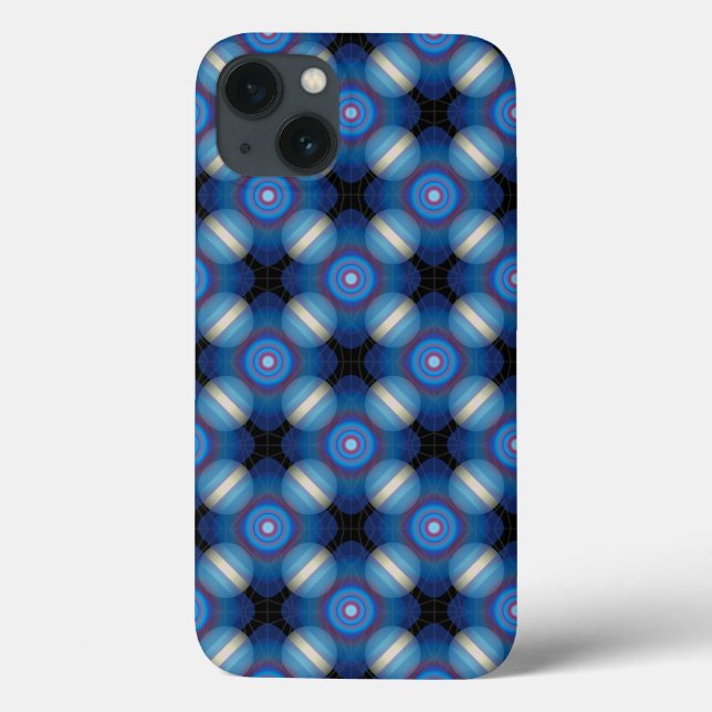 Blue Spacey Geometric Case-Mate iPhone Case (Back)