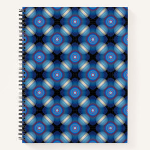 Blue Spacey Geometric Notebook