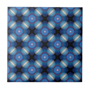 Blue Spacey Geometric Tile