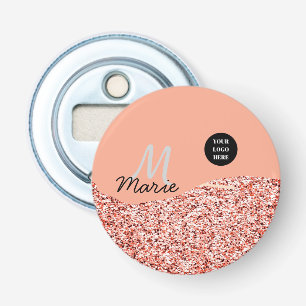 blue sparkle add logo text thank you discount  bottle opener