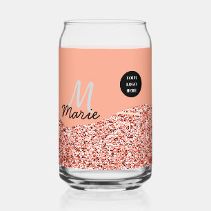 blue sparkle add logo text thank you discount can glass
