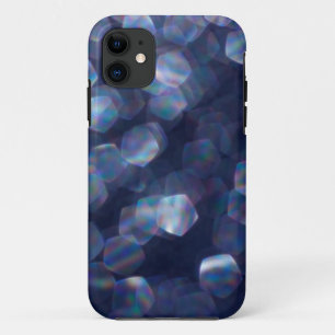 Blue Sparkle Bokeh Lights iPhone 11 Case