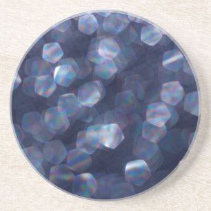 Blue Sparkle Bokeh Lights Coaster