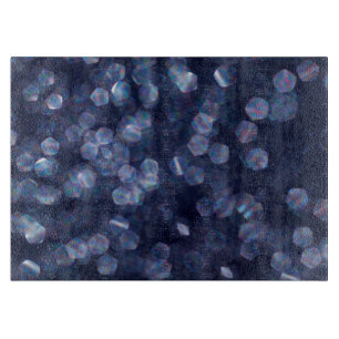 Blue Sparkle Bokeh Lights Cutting Board