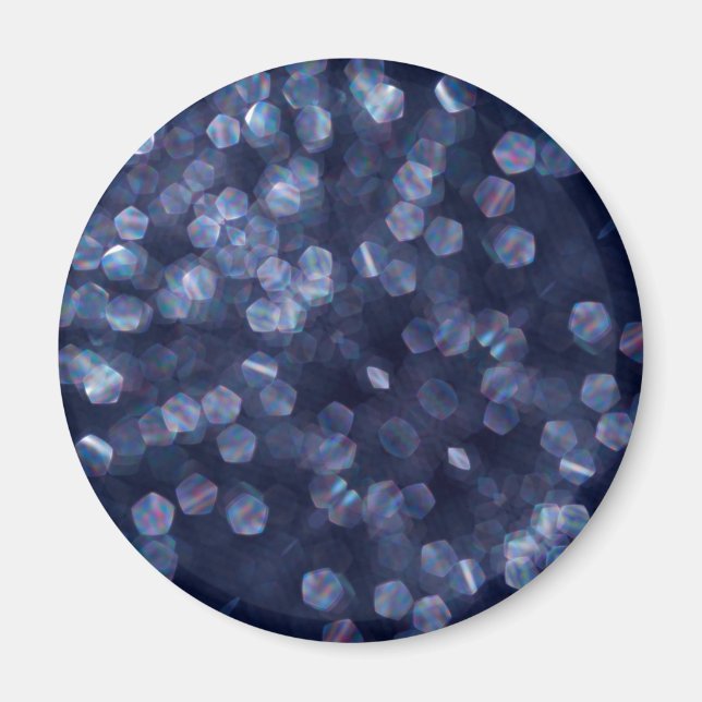 Blue Sparkle Bokeh Lights Magnet (Front)