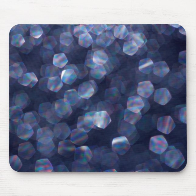 Blue Sparkle Bokeh Lights Mouse Mat (Front)