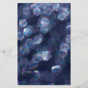 Blue Sparkle Bokeh Lights Stationery