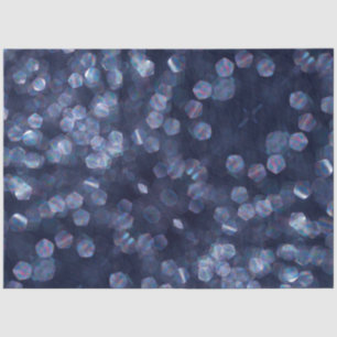 Blue Sparkle Bokeh Lights Tissue Paper