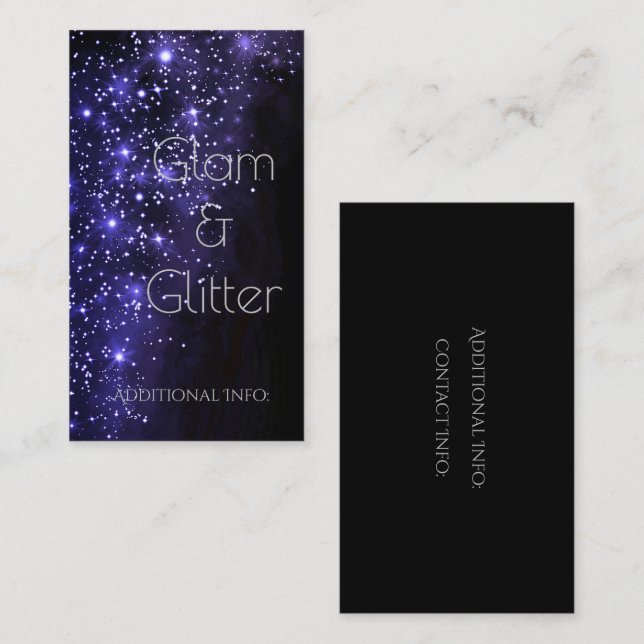 Blue Sparkle Business Card 2 (Front/Back)