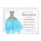Blue Sparkle Dress Quinceanera Invitation