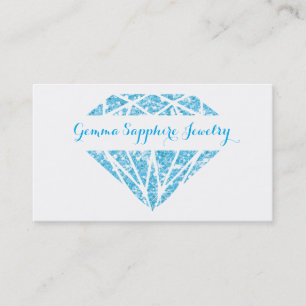 Blue Sparkle Gem Jeweller Business Card