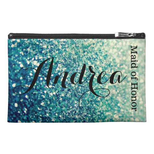 Blue Sparkle Makeup Accessory Bag