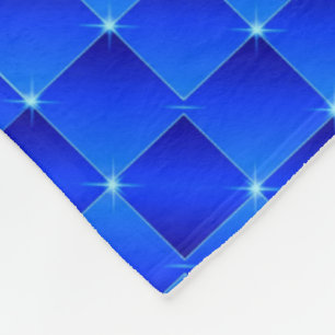 Blue Sparkle Pixel Grid Blanket
