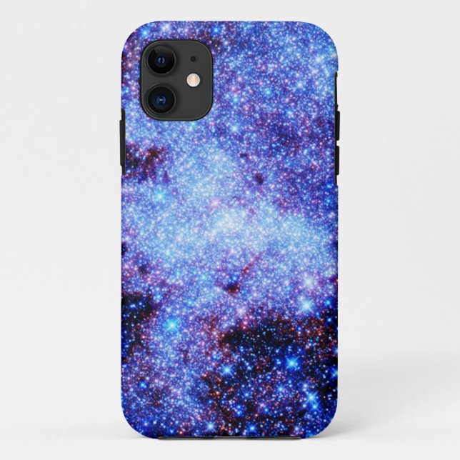 Blue Sparkle Stars Case-Mate iPhone Case (Back)